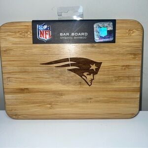 NFL New England Patriots Bamboo Bar Board with Team Logo